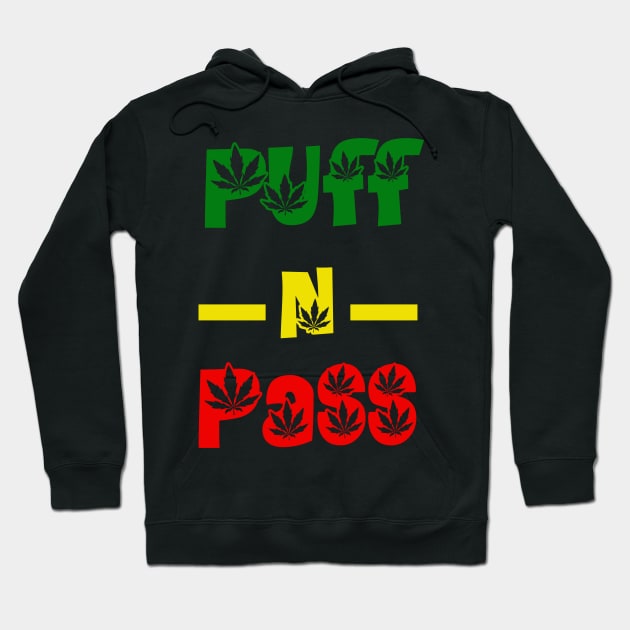 Puff N Pass, Funny, Reggae Hoodie by alzo